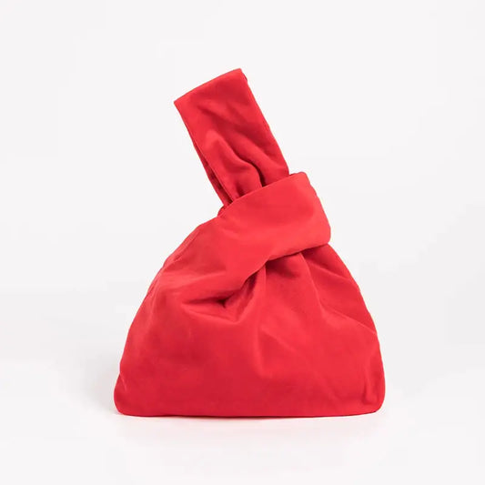 Red Velvet Knot Bag