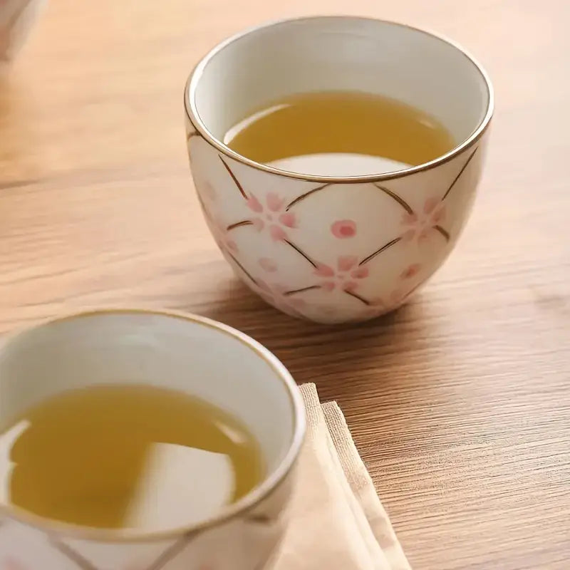 Bamboo Handle Sakura Teapot Set